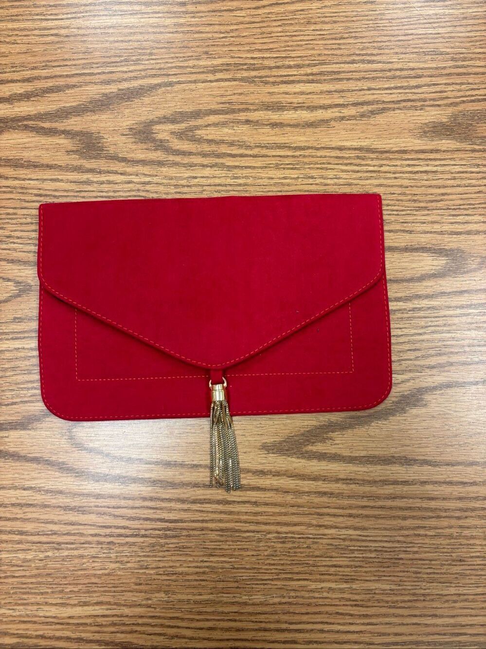 asos red clutch purse